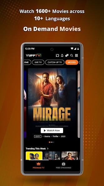 Navigation TV en direct sur YuppTV