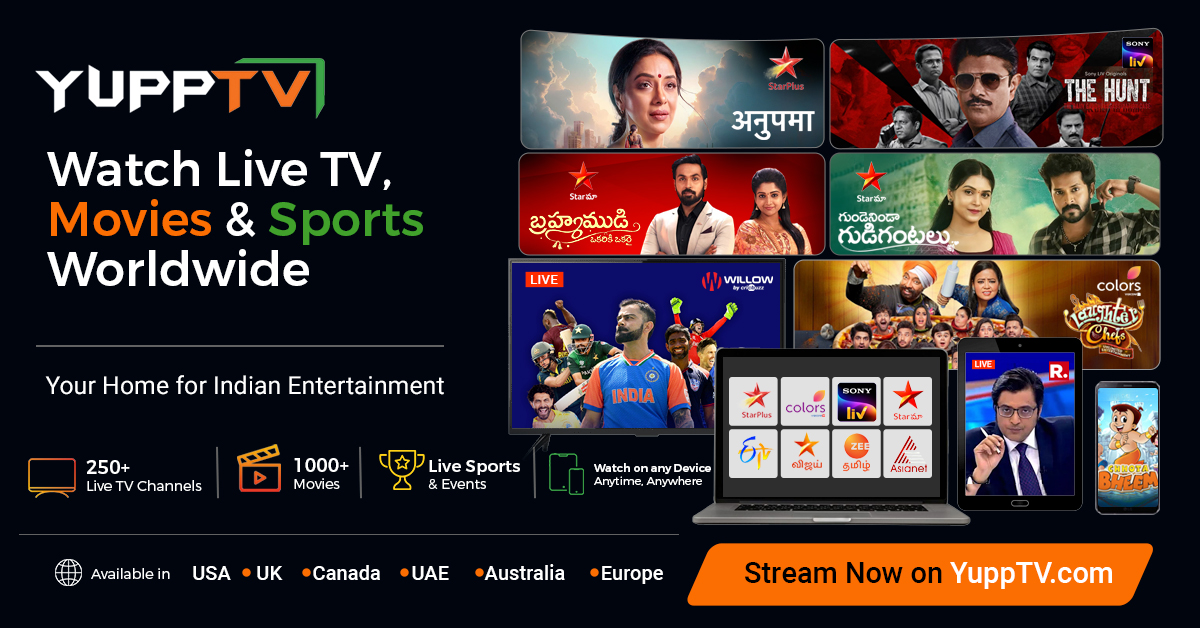 Regardez la TV en direct, les films et le sport sur YuppTV